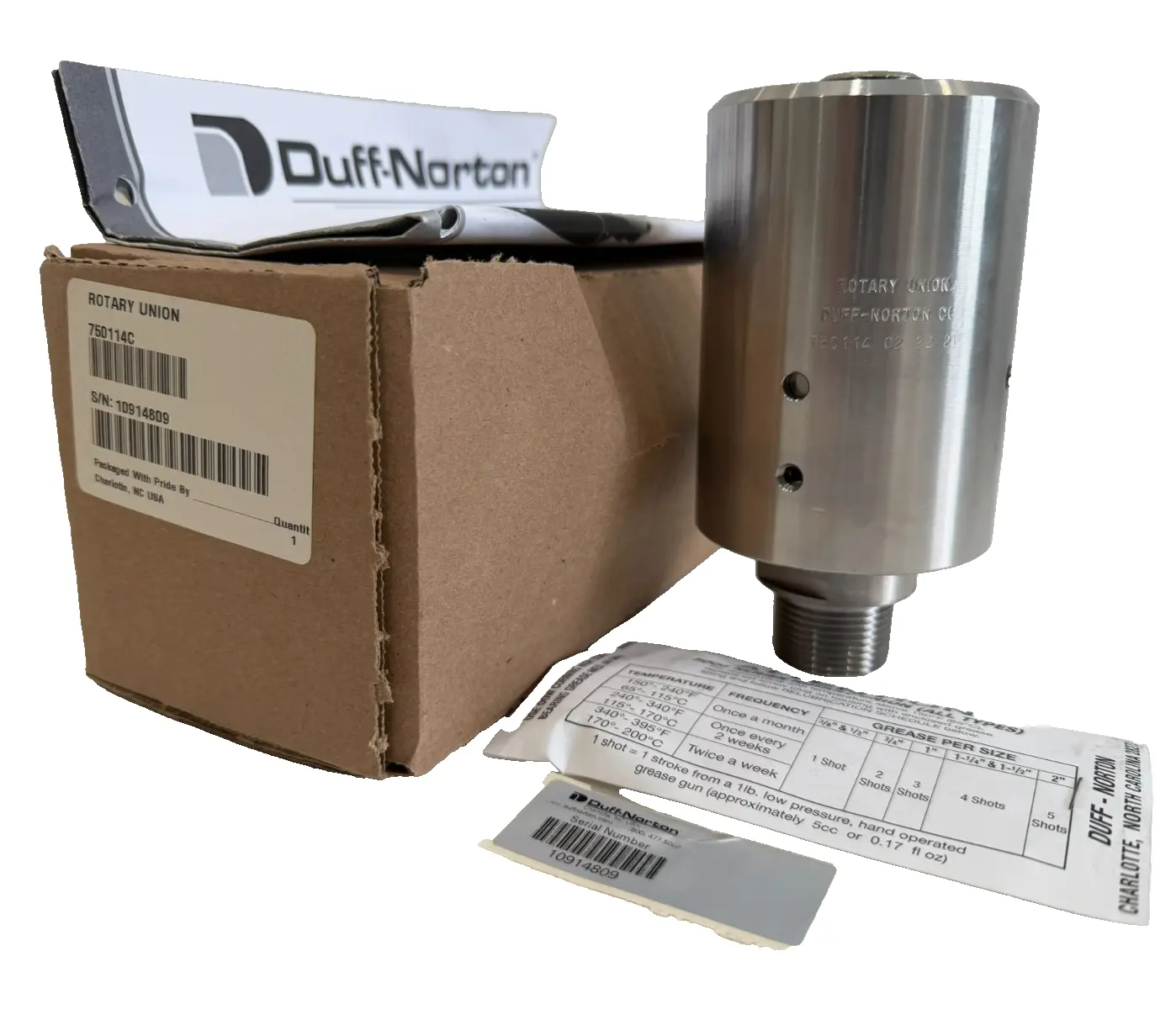 NEW DUFF-NORTON 750114C ROTARY UNION