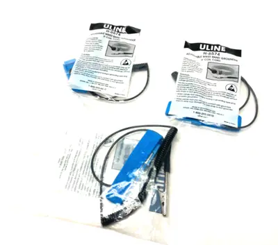New | in-Stock ULINE ADJUSTABLE WRIST BAND GROUNDING STRAP 6' COIL CORD Cable & Wire | Maverick Industrial Sales #1111242