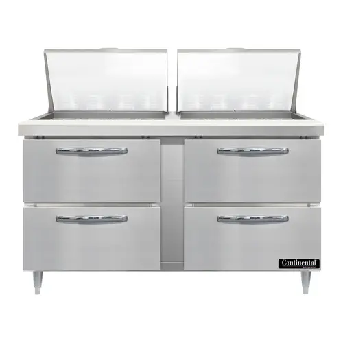 Continental D60N24M-D 60" Designer Line Sandwich/salad Prep Table W/ Refrigerated Base, 115v