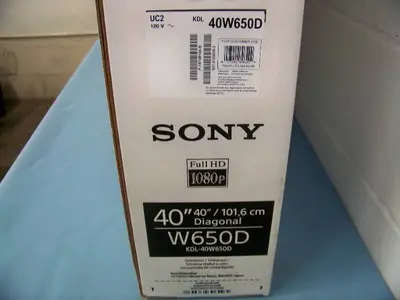 Sony 40" Full HD LED Backlit LCD SMART TV / Television KD-40W650D with Remote Control and Stand