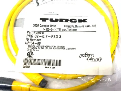 New | in-Stock Turck Picofast Snap-On Connector Cordset Connector Accessories Michigan US | Maverick Industrial Sales #1462821