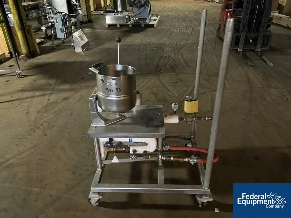 USED Dover Corporation 5 Gal Dover Kettle, Steam Jacket, 316 S/S, 100#