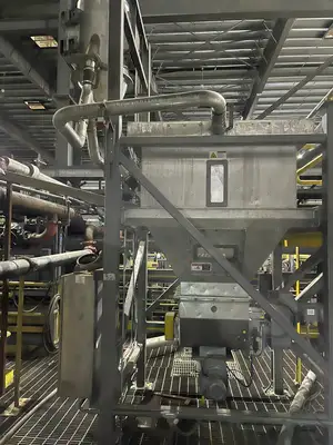 Stainless Steel Super Sack Bag Unloading System w/ Dust Collector & Push Control