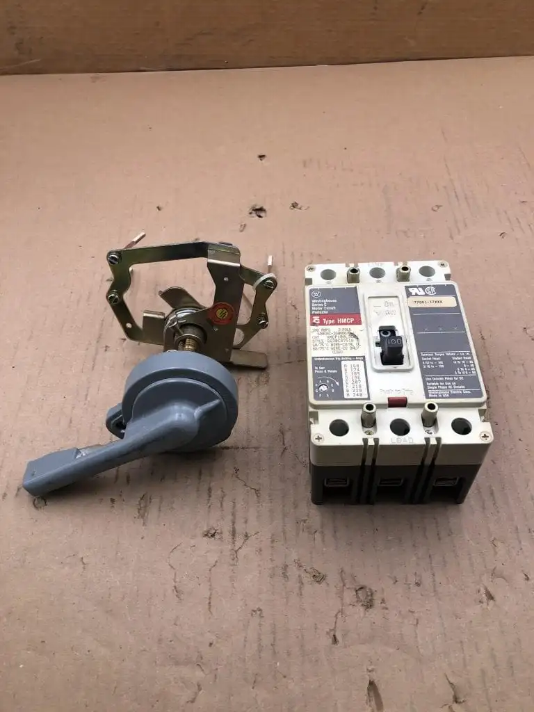 Westinghouse HMCP 3 Pole 100A Circuit Breaker w/ Operator Switch 600V 250V