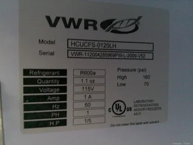 VWR HCUCFS-0120LH Undercounter -20C Commercial Freezer 1.3Cf 120v FULLY TESTED