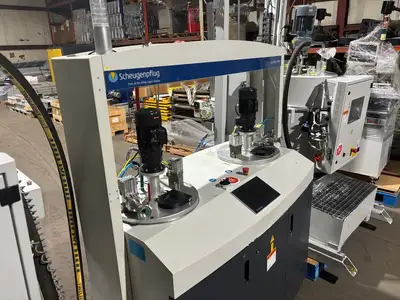 USED SCHEUGENPFLUG LIQUID MATERIAL MIXER & BARREL AGITATOR SYSTEM