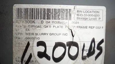 Warman Pump Plate frame