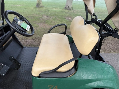 (1) 2019 E-Z-Go EFI golf cart with a Kawasaki gas engine, model 657061G01, includes canopy, fold-dow...