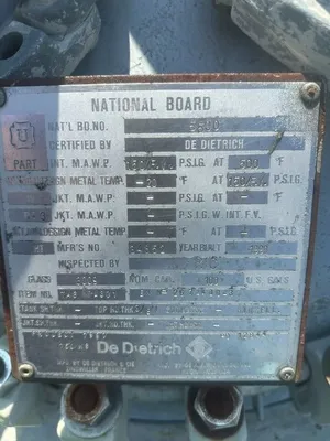 Used DE DIETRICH 100 GALLON Reactors New Jersey US | Perry Equipment #119310
