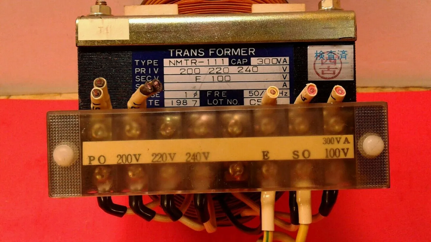 Nunome 300 VA 1 Phase Industrial Control Transformer, NMTR-111, Used, 4E-3