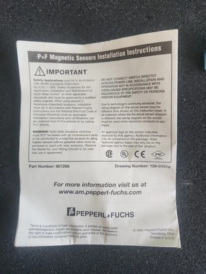 NEW Pepperl+Fuchs 907298