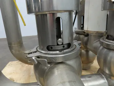 Sudmo DN4"/PN6/1.4404/S SS Sanitary Valve Pneumatic Actuator 4" Outlet Matrix