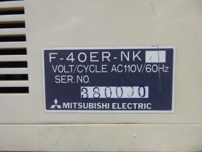 Mitsubishi F-40ER-NK Programmable Controller Volt/Cycle AC110V/60Hz Used