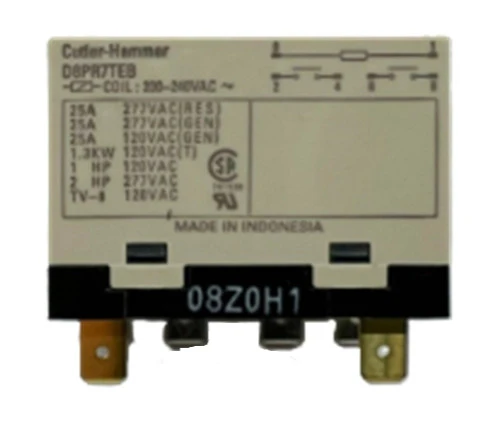 Eaton D8PR7TEB General Purpose Plug-In Relay, 240V Coil, DPST-NO [New]