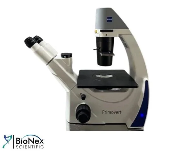 USED ZEISS INVERTED CELL CULTURE MICROSCOPE PRIMOVERT