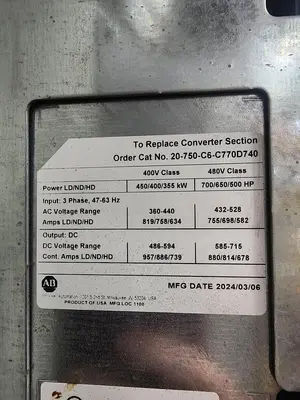 USED ALLEN-BRADLEY 20G1ABD710JN2NNNNN