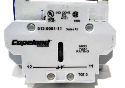 NEW COPELAND 912-0001-11 AUXILIARY CONTACT SER.A2 912000111