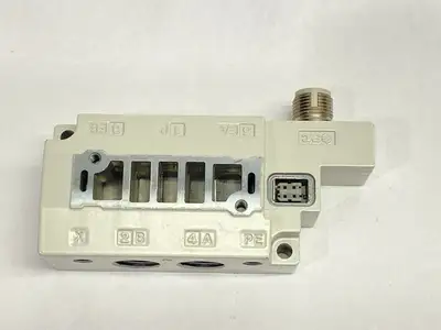 USED SMC PNEUMATIC SOLENOID VALVE BASE UNIT