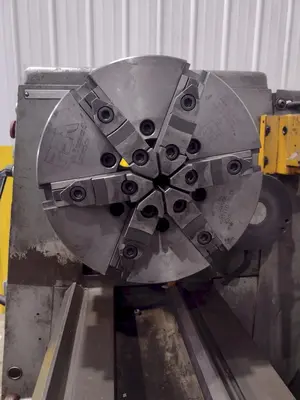 21" x 120" CLAUSING COLCHESTER MODEL #21 ENGINE LATHE 3.5" SPINDLE HOLE: YOBRO #24560