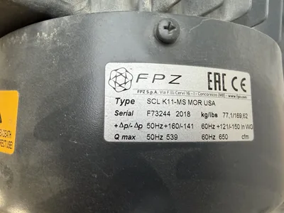 FPZ SCL K11-MS MOR 20 HP Regenerative Blower