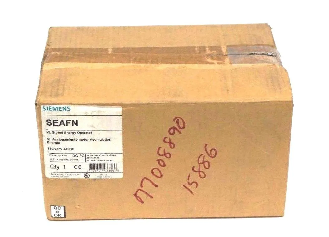 NEW SIEMENS SEAFN VL STORED ENERGY OPERATOR BREAKER 110/127V AC/DC