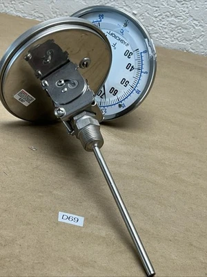 (2) ASHCROFT 5” BIMETAL THERMOMETER 5" STEM 30-130F 0-55C NNB + Warranty