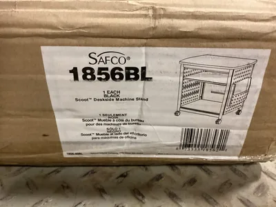 Safco 1856BL Scoot Deskside Machine Stand / Rolling Cart -NIB