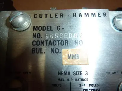 USED CUTLER HAMMER 9656ED62