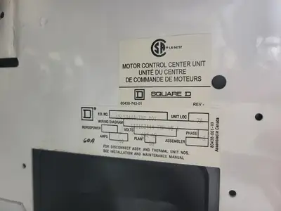 MCC Unit 25 hp, Nema 2