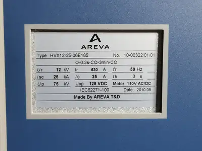 NEW AREVA HVX12-25-06E185