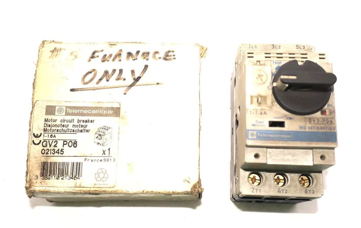 TELEMECANIQUE GV2-P08 CIRCUIT BREAKER GV2P08