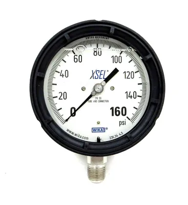 NEW WIKA 9834023 PRESSURE GAUGE 160PSI 4.5" TYPE 233.34 1/2"NPT LM