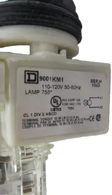 NEW SQUARE D 9001SKR9P1R05H13 PUSH BUTTON SWITCH 110-120V 9001KM1