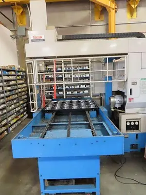 USED 1993 MAZAK SQT18MS W/ GL100 GANTRY LOADER