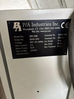Used 2021 PA INDUSTRIES SRFX-220M Servo Feeders Michigan US | Alma Machinery #1224970
