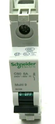 NEW SCHNEIDER ELECTRIC 60106 MINIATURE CIRCUIT BREAKER 1P 5AMP