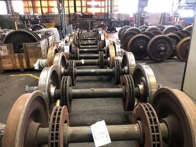 USED HEGENSCHEIDT PN 190 CNC PORTAL WHEELSET LATHE