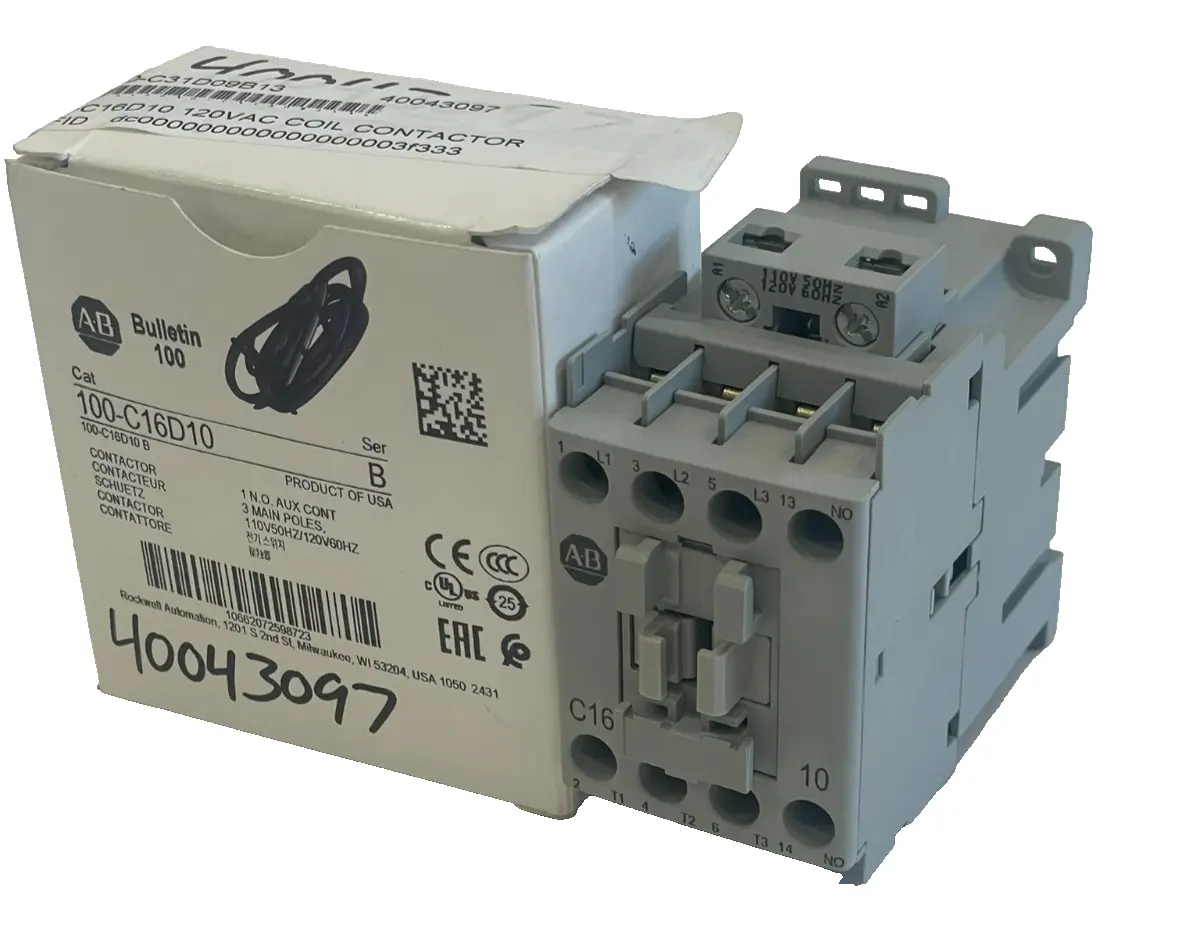 ALLEN BRADLEY 100-C16D10 CONTACTOR 100C16D10 NEW, SURPLUS