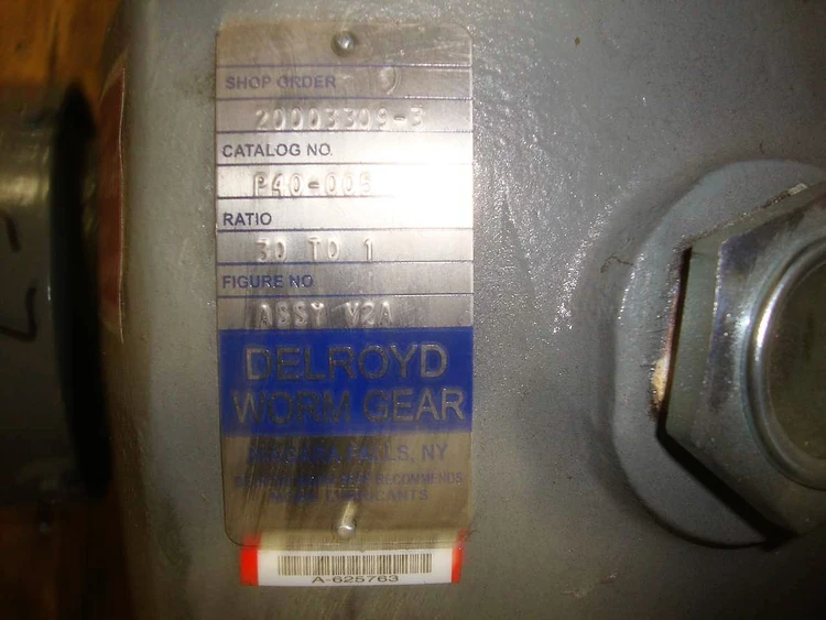 Used Delroyd Worm Gear _UNKNOWN_ Miscellaneous Printing & Paper Equipment Minnesota US | Peak Machinery, Inc. #286465