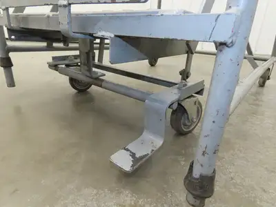 Cotterman Metal Rolling Ladder 5-Step 50"H Platform 24x7"Tread 80"H 30"W 450Lb