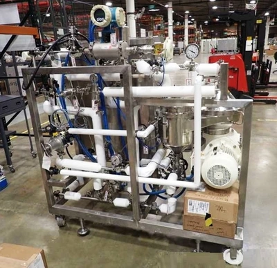 Westfalia CSC 6-06-476 hydro-hermetic clarifier skid, 316L SS.