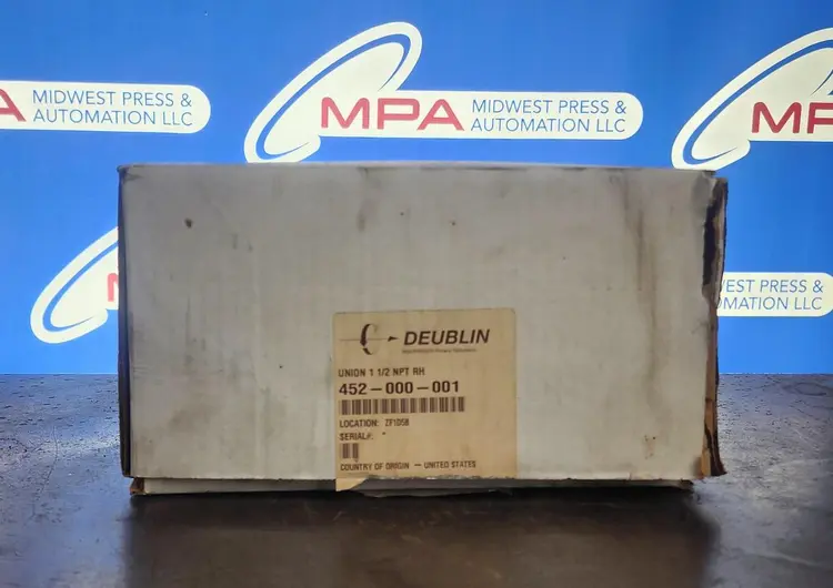New | in-Stock DEUBLIN 452-000-001 Parts (Hydraulics and Pneumatics) Michigan US | Midwest Press and Automation #618648