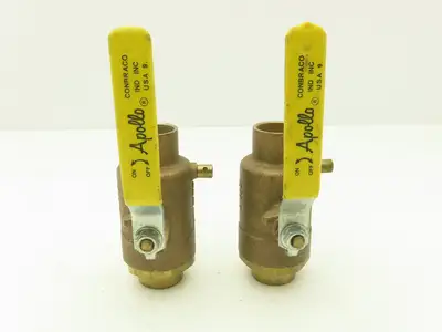 Apollo 1" Bronze Sweat Ball Valve with Drain Port 400 WOG  Lot of 2