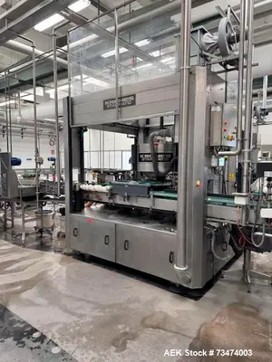 Used ABB / Bartolaso / Krones Glass Bottle Filling Line – 12,000 BPH, Multi-Volume, X-Ray, Labeling, Packing & Palletizing