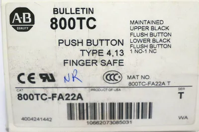 NEW ALLEN BRADLEY 800TC-FA22A PUSHBUTTON SER. T 800TCFA22A