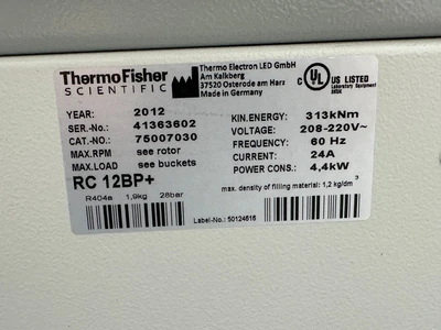 USED Thermo Scientific RC 12BP+