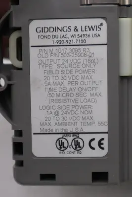 GIDDINGS & LEWIS DANAHER MOTION M.1017.3095 R3 / M10173095 R3 MODULE #6012