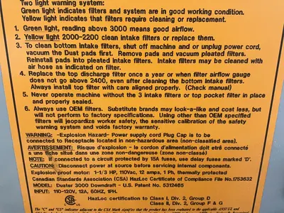 Used ICA DUSTER 3000 DOWNDRAFT Dust Collectors Ohio US | HGR 24 #1787301