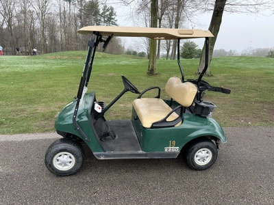 (1) 2015 E-Z-Go golf cart with a Kawasaki gas engine, includes club and ball washer, does not includ...