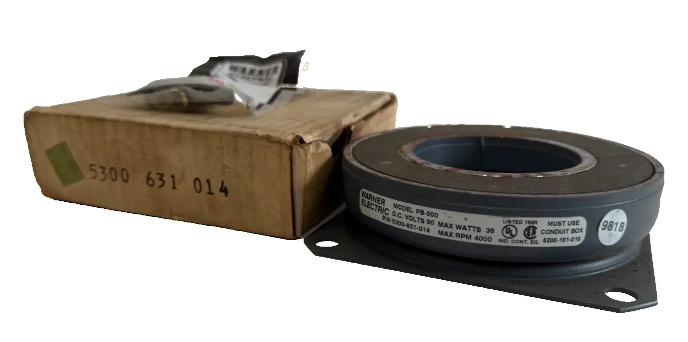 NEW WARNER ELECTRIC 5300-631-014 CLUTCH BRAKE PB-500 5300631014